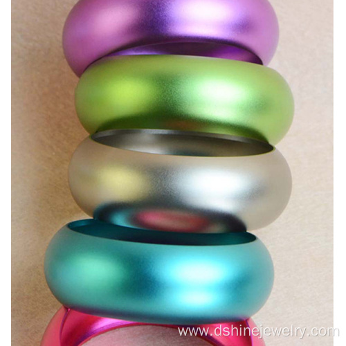 Neon Aluminum Hand Bangles Anodized Aluminum Jewelry